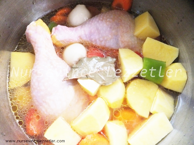 düdüklüde tavuklu patates yemeği tarifi